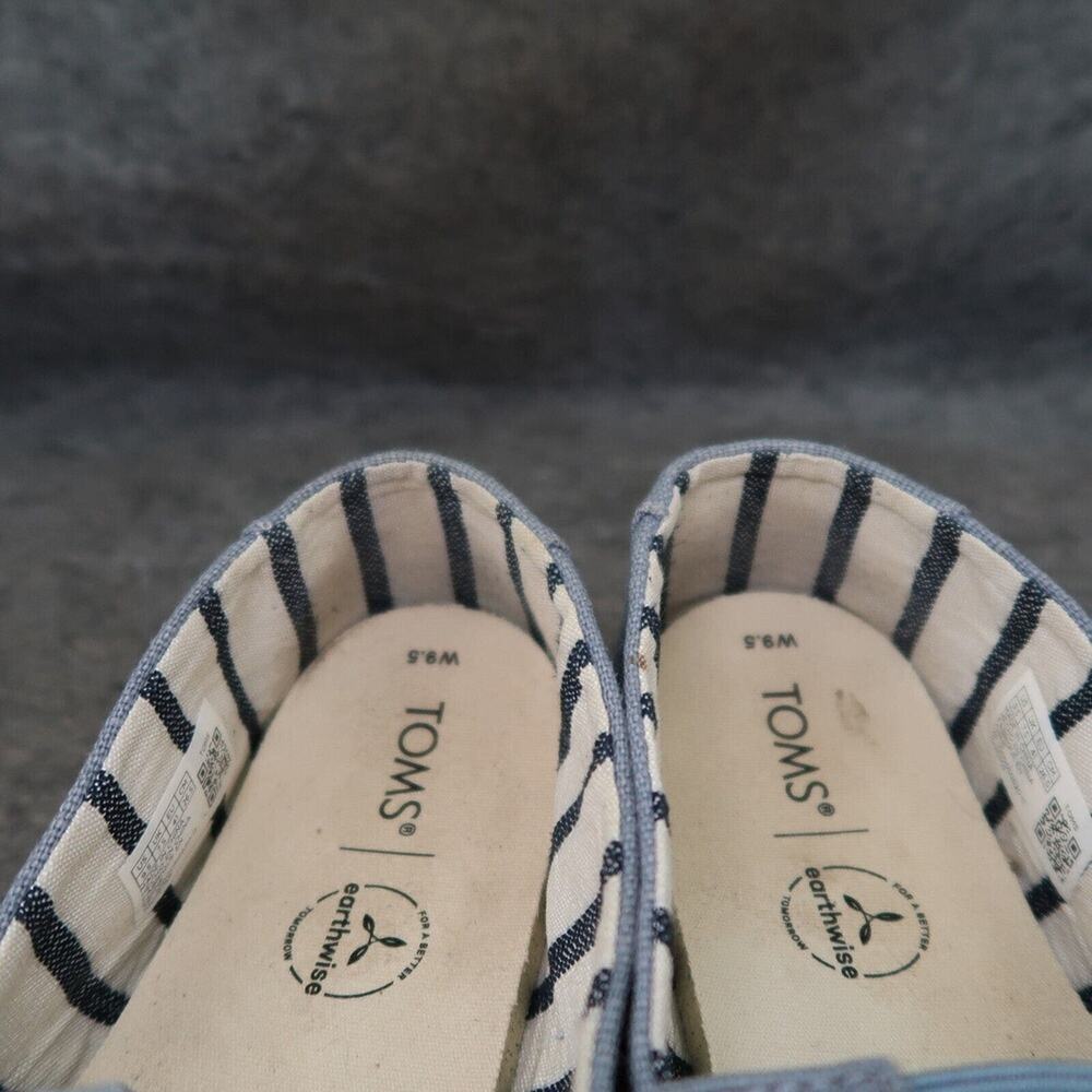 Toms Shoes Women 9.5 Flat Loafer Slip On Earthwise Comfort Casual Blue Lifestyle - Picture 13 of 15